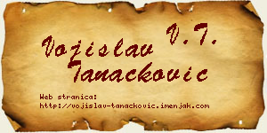 Vojislav Tanacković vizit kartica